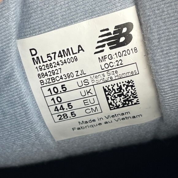 New Balance 574 Military Patch Blue Suede Casual Shoes Mens Size 10.5 D ML574MLA - Picture 7 of 7